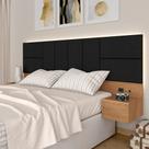 Cabeceira Suspensa Cama Queen Com Led Malibu Carv/preto - M. Arapongas