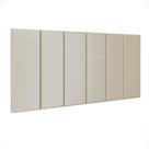 Cabeceira Suspensa Estofada Decoração Quarto Cama Box Casal 1,40 Julia Areia Suede Lojas RPM