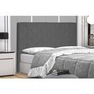 Cabeceira Tania Para Cama Box Solteiro 90 cm Suede Cinza S04 - D'Rossi