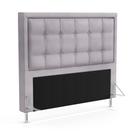 Cabeceira Taurus 140 para Cama de Casal N-023 Veludo Cinza Claro Aradecor