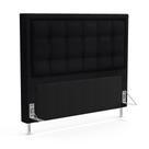 Cabeceira Taurus 140 para Cama de Casal N-024 Veludo Preto Aradecor