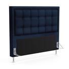 Cabeceira Taurus 140 para Cama de Casal N-025 Veludo Azul Marinho Aradecor