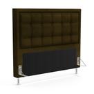 Cabeceira Taurus 140 para Cama de Casal N-027 Veludo Marrom Chocolate Aradecor