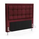 Cabeceira Taurus 140 para Cama de Casal N-034 Veludo Bordô Aradecor