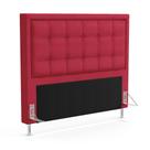 Cabeceira Taurus 140 para Cama de Casal Z-001 Sued Vermelho Aradecor