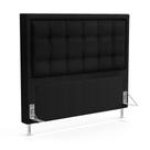 Cabeceira Taurus 140 para Cama de Casal Z-005 Sued Preto Aradecor