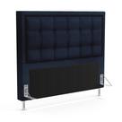 Cabeceira Taurus 140 para Cama de Casal Z-007 Sued Azul Marinho Aradecor