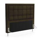 Cabeceira Taurus 140 para Cama de Casal Z-010 Sued Marrom Aradecor