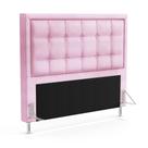 Cabeceira Taurus 140 para Cama de Casal Z-021 Sued Rosa Bebê Aradecor