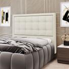 Cabeceira Taurus 160 para Cama Queen A-017 Couro Bege Aradecor