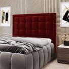 Cabeceira Taurus 160 para Cama Queen Z-001 Sued Vermelho Aradecor Cabeceira Taurus 160 para Cama Queen Z-001 Sued Vermelho Aradecor