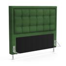 Cabeceira Taurus 160 para Cama Queen Z-018 Sued Verde Aradecor