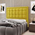 Cabeceira Taurus 195 para Cama King Z-004 Sued Amarelo Aradecor