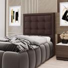 Cabeceira Taurus 90 para Cama de Solteiro A-011 Couro Marrom Aradecor
