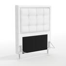 Cabeceira Taurus 90 para Cama de Solteiro A-013 Couro Branco Aradecor