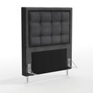 Cabeceira Taurus 90 para Cama de Solteiro N-022 Veludo Chumbo Aradecor