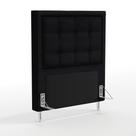 Cabeceira Taurus 90 para Cama de Solteiro N-024 Veludo Preto Aradecor