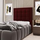 Cabeceira Taurus 90 para Cama de Solteiro Z-002 Sued Bordô Aradecor