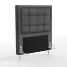Cabeceira Taurus 90 para Cama de Solteiro Z-008 Sued Cinza Aradecor Cabeceira Taurus 90 para Cama de Solteiro Z-008 Sued Cinza Aradecor