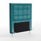 Cabeceira Taurus 90 para Cama de Solteiro Z-016 Sued Azul Turquesa Aradecor