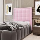 Cabeceira Taurus 90 para Cama de Solteiro Z-021 Sued Rosa Bebê Aradecor