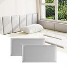 Cabeceira Umedol de 6 painéis cinza 20x40 cm autoadesiva