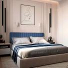 Cabeceira Veludo Modular Estofada Retangular 45X10cm para Cama Box Queen King - Ornata Domus Cabeceira Veludo Modular Estofada Retangular 45X10cm para Cama Box Queen King - Ornata Domus