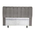 Cabeceira Velutto Casal 140cm Suede Cinza Élpis Móveis