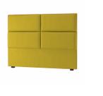 Cabeceira Veneza 0,90 solteiro cm Amarela suede Estofada para Cama Box Biselos-Decor