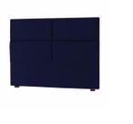 Cabeceira Veneza 0,90 solteiro cm azul marinho suede Estofada para Cama Box Biselos-Decor