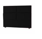 Cabeceira Veneza 0,90 solteiro cm preta suede Estofada para Cama Box Biselos-Decor