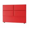 Cabeceira Veneza 0,90 solteiro cm Vermelha suede Estofada para Cama Box Biselos-Decor