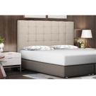 Cabeceira Verona Para Cama Box Queen 160 cm Suede Bege S04 - D'Rossi