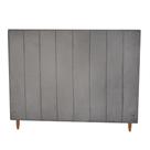 Cabeceira Vitória Para Colchão 1,28m Viúva Solteirão Suede Grafite - Aurora Line