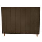 Cabeceira Vitória Para Colchão 1,28m Viúva Solteirão Suede Marrom - Aurora Line