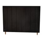 Cabeceira Vitória para colchão 1,38m Para Colchão Casal Suede Preto - Aurora Line