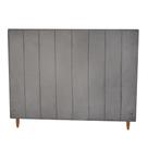 Cabeceira Vitória Tamanho Viuva para colchão de 1.28Mt-Suede Grafite Cabeceira Vitória Tamanho Viuva para colchão de 1.28Mt-Suede Grafite