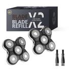 Cabeçote de reposição E-Hunter XR7000 com 5 lâminas de trilha dupla kit com 2 unidades Cabeçote de reposição E-Hunter XR7000 com 5 lâminas de trilha dupla kit com 2 unidades