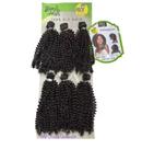 Cabelo 100% Orgânico Black Com Cachos Fechado 20cm Natalia