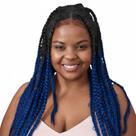 Cabelo Box Braids Jumbão 51" 400g Azul