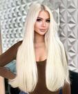 Cabelo Brasileiro do Sul Loiro Pérola Liso 100G - Alta Qualidade