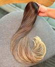 Cabelo Brasileiro Do Sul Morena Iluminada Praiana Liso 100G - Alta Qualidade