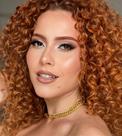 Cabelo Brasileiro Regional Loiro Mel Cacheado 50g - Alta Qualidade