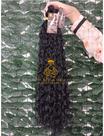 Cabelo Cacheado Semi Humano 50cm Preto Fibra Russa na Tela Europeu