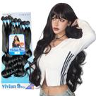 Cabelo Cherey Bio Fibra Liso Ondulado Vivian 9 telas 65cm 360g