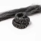Cabelo crepe Hair Grisalho escuro Cabelo p/barba bigode 60cm