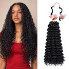 Cabelo Crochet Arcpor Feather Deep Wave 16" 360 g 200 mechas