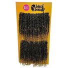 Cabelo Crochet Safira Sintético 25cm Preto/Mel