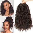 Cabelo de crochê Aksice Yanky Twist 30 cm, 8 pacotes sintéticos Cabelo de crochê Aksice Yanky Twist 30 cm, 8 pacotes sintéticos