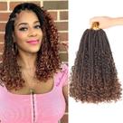 Cabelo de crochê Diha Goddess Box Braids 10 cm com pontas encaracoladas x8